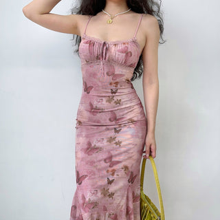 butterfly slip dress