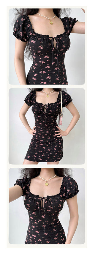 hollow floral dress