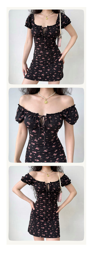 hollow floral dress