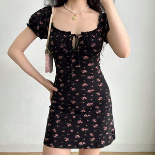 hollow floral dress