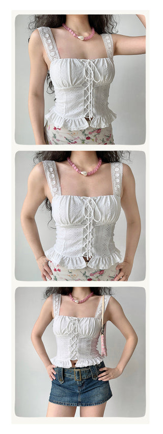 hollow strap top
