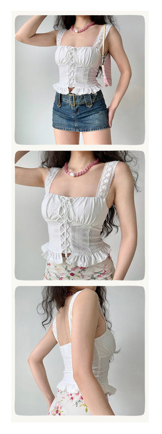 hollow strap top