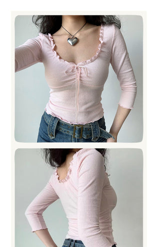 waffle 3/4 sleeve