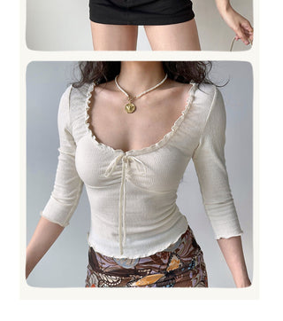 waffle 3/4 sleeve