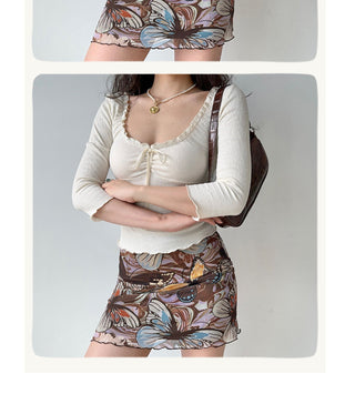 waffle 3/4 sleeve
