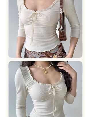 waffle 3/4 sleeve