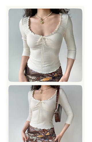 waffle 3/4 sleeve