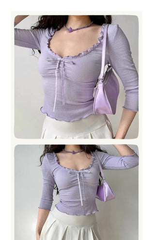 waffle 3/4 sleeve