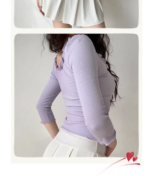 waffle 3/4 sleeve