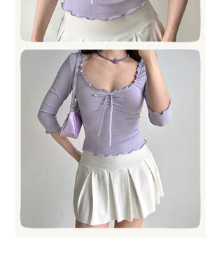 waffle 3/4 sleeve