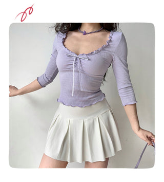 waffle 3/4 sleeve