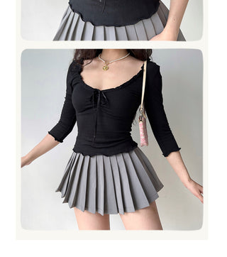 waffle 3/4 sleeve
