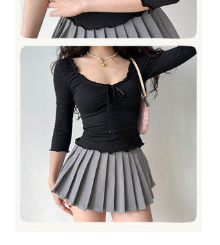 waffle 3/4 sleeve
