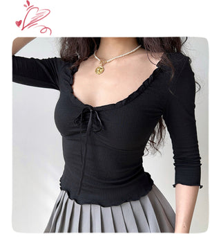 waffle 3/4 sleeve