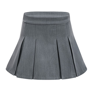 solid pleated skirt