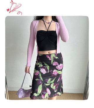 floral fishtail skirt