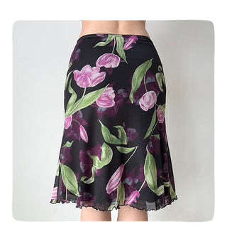 floral fishtail skirt