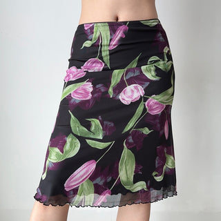 floral fishtail skirt