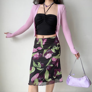floral fishtail skirt
