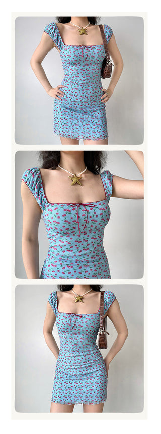 cherry print dress