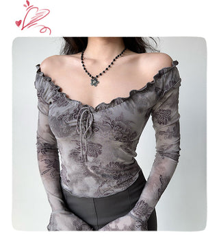 ruffled purple top