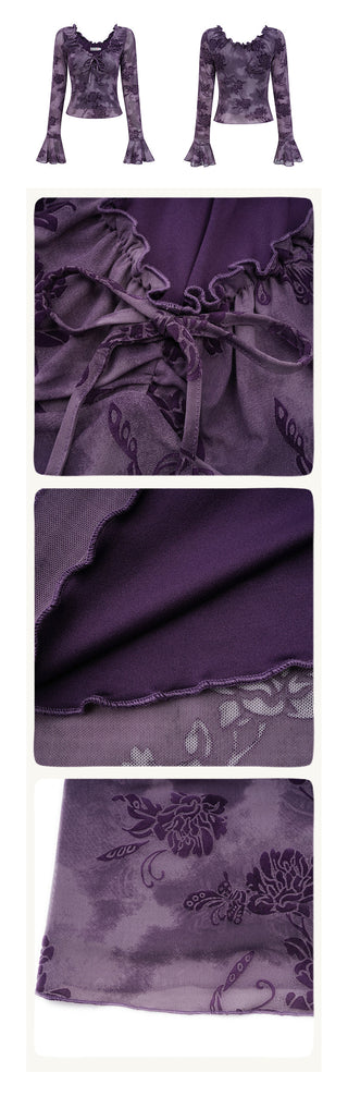 ruffled purple top