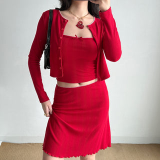 cardigan skirt set
