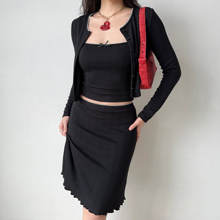 cardigan skirt set