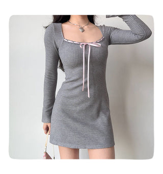 bow knit dress