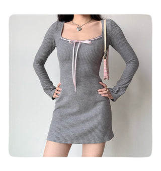 bow knit dress