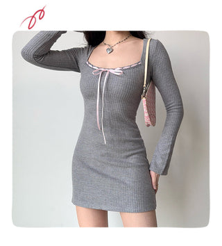 bow knit dress