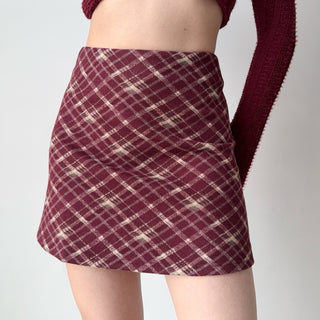 ankara red skirt