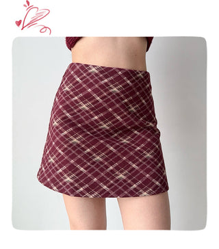 ankara red skirt