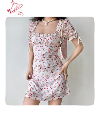 strawberry puff dress