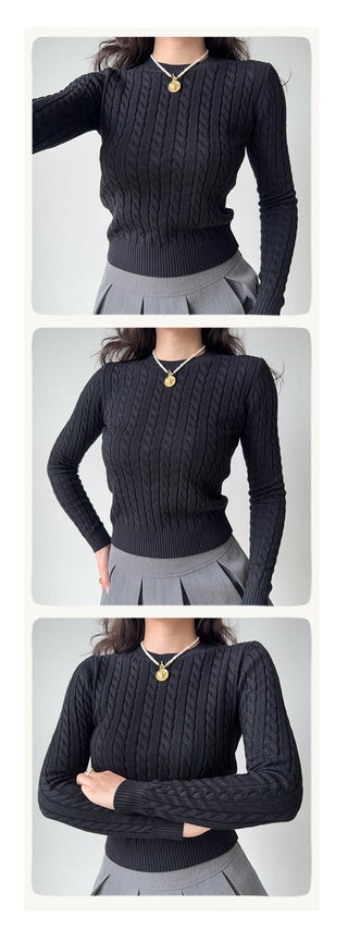 twist knit sweater