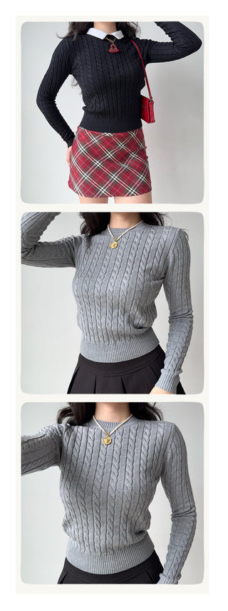 twist knit sweater