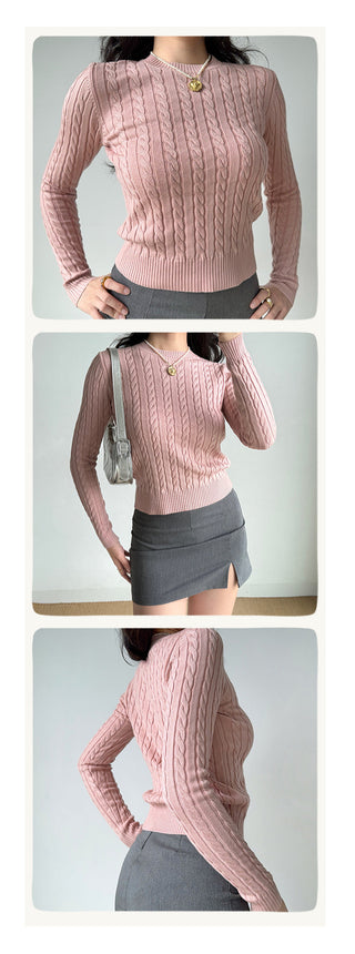 twist knit sweater