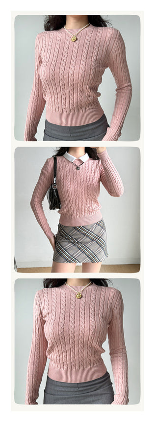 twist knit sweater