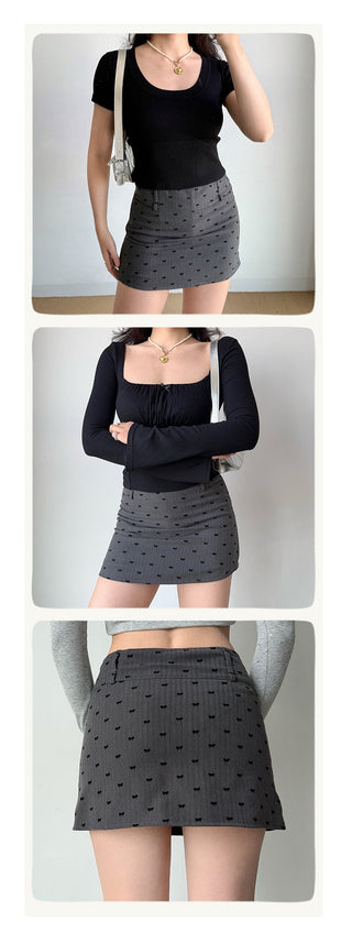 flocking bow skirt