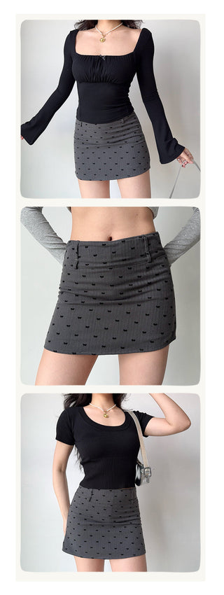 flocking bow skirt