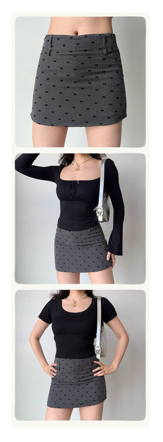 flocking bow skirt
