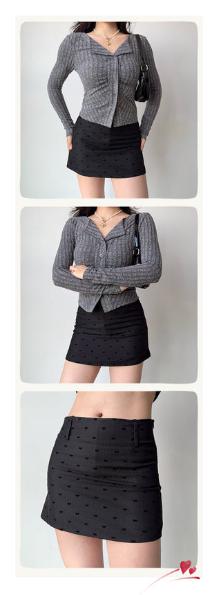flocking bow skirt