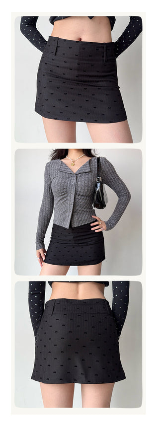 flocking bow skirt