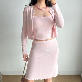 cardigan skirt set