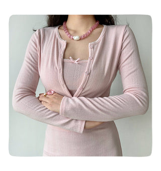 cardigan skirt set