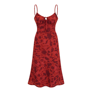 red suspender skirt