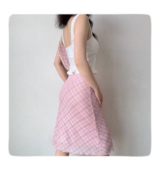 pink tartan skirt