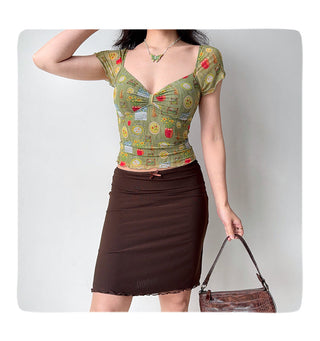 printed mesh Top