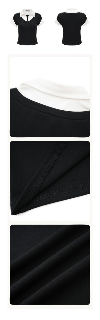 lapel short sleeve