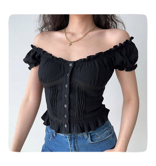 ruffled waist top